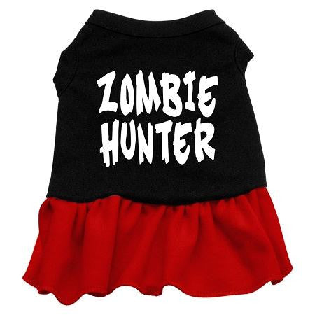 Zombie Hunter Screen Print Dress Black with Red Lg (14)