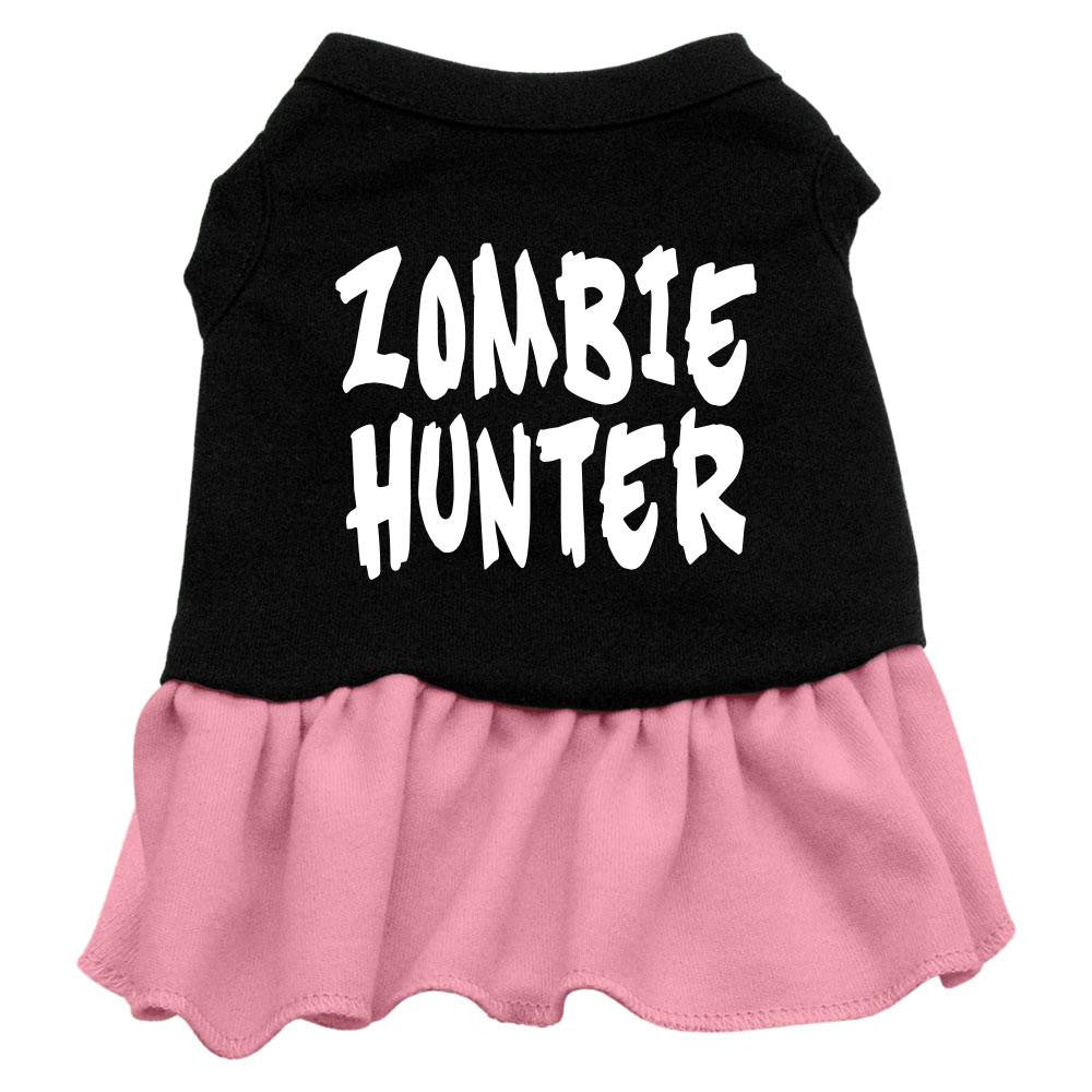 Zombie Hunter Screen Print Dress Black with Pink XL (16)