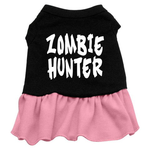 Zombie Hunter Screen Print Dress Black with Pink XXXL (20)