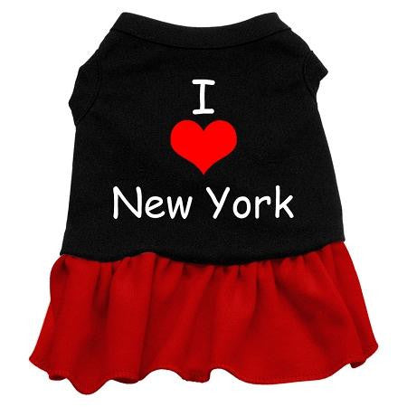 I Heart New York Screen Print Dress Black with Red Sm (10)