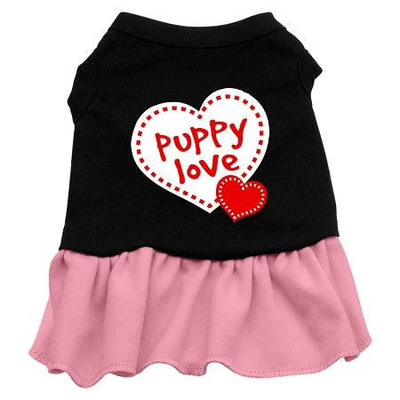 Puppy Love Dresses Black with Pink XS (8)