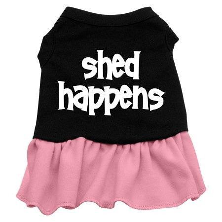 Shed Happens Screen Print Dress Black with Pink Lg (14)