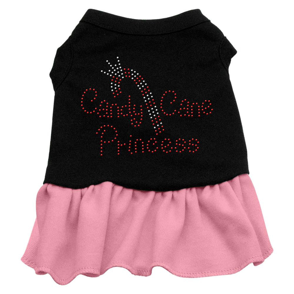 Candy Cane Princess Rhinestone Dress Black with Pink XL (16)