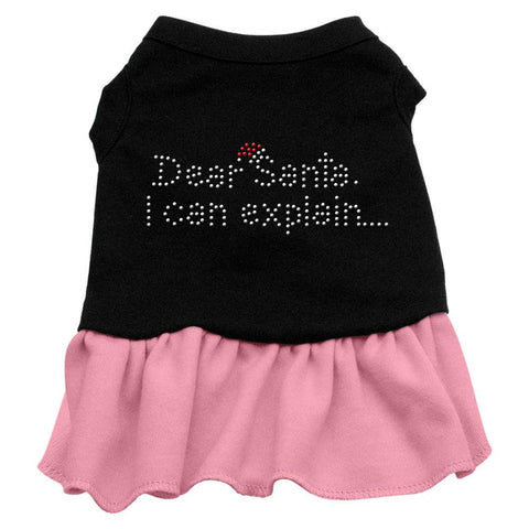 Dear Santa Rhinestone Dress Black with Pink XS (8)