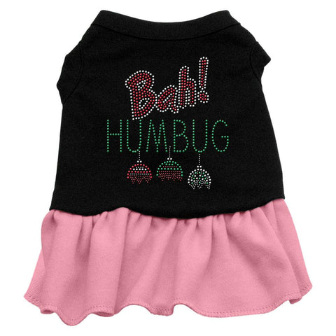 Bah Humbug Rhinestone Dress Black with Pink Med (12)