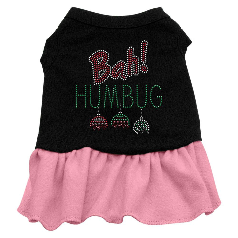 Bah Humbug Rhinestone Dress Black with Pink XXXL (20)