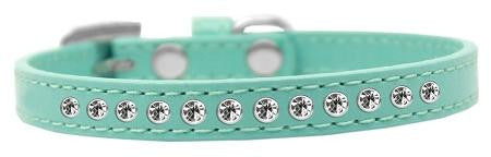 Clear Crystal Size 16 Aqua Puppy Collar