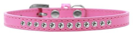 Clear Crystal Size 16 Bright Pink Puppy Collar