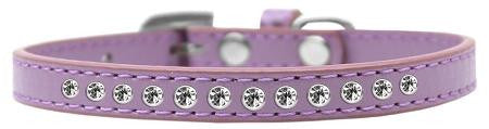 Clear Crystal Size 10 Lavender Puppy Collar