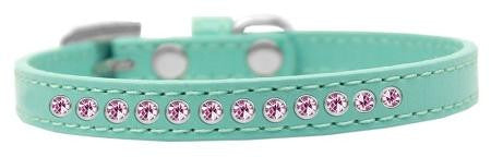 Light Pink Crystal Size 16 Aqua Puppy Collar