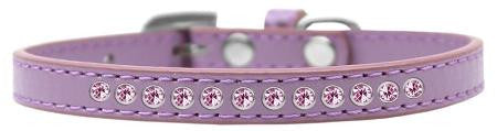 Light Pink Crystal Size 8 Lavender Puppy Collar