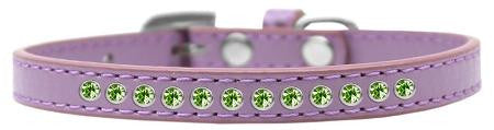 Lime Green Crystal Size 12 Lavender Puppy Collar