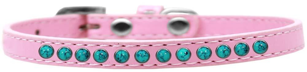 Southwest Turquoise Pearl Size 12 Light Pink Puppy Collar