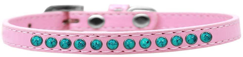 Southwest Turquoise Pearl Size 16 Light Pink Puppy Collar