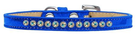 AB Crystal Size 14 Blue Puppy Ice Cream Collar