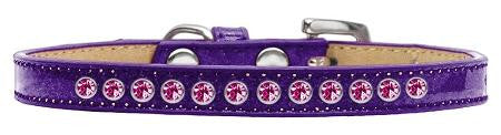 Bright Pink Crystal Size 8 Purple Puppy Ice Cream Collar