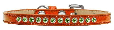 Lime Green Crystal Size 12 Orange Puppy Ice Cream Collar