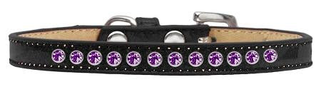 Purple Crystal Size 8 Black Puppy Ice Cream Collar