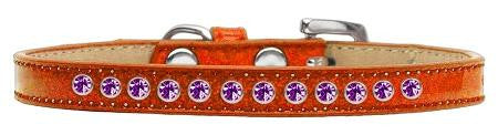 Purple Crystal Size 10 Orange Puppy Ice Cream Collar