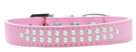 Two Row Pearl Size 12 Light Pink Dog Collar