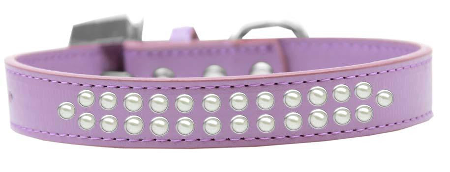 Two Row Pearl Size 14 Lavender Dog Collar