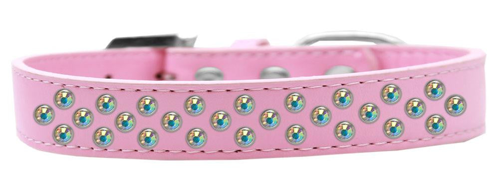 Sprinkles Dog Collar AB Crystals Size 12 Light Pink