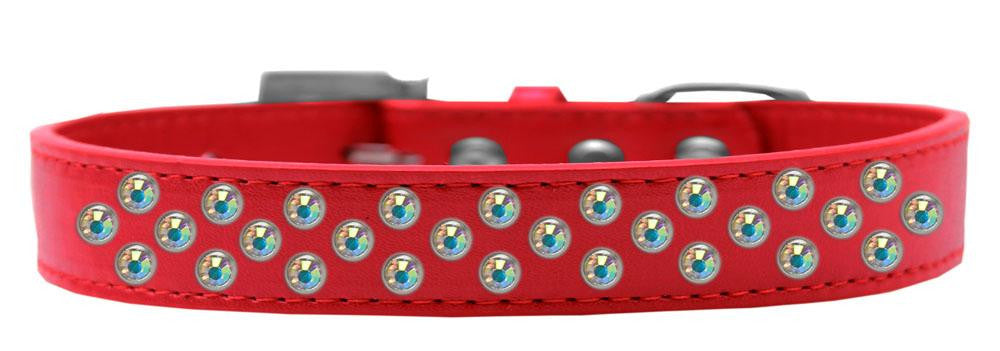 Sprinkles Dog Collar AB Crystals Size 12 Red