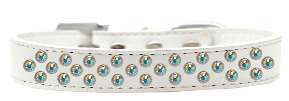 Sprinkles Dog Collar AB Crystals Size 12 White