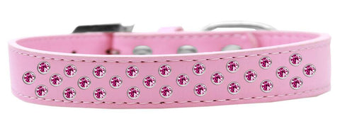 Sprinkles Dog Collar Bright Pink Crystals Size 16 Light Pink