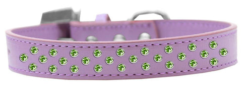 Sprinkles Dog Collar Lime Green Crystals Size 14 Lavender