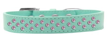 Sprinkles Dog Collar Light Pink Crystals Size 12 Aqua