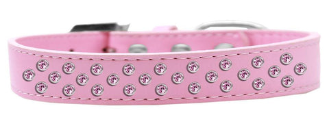 Sprinkles Dog Collar Light Pink Crystals Size 12 Light Pink