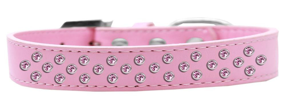 Sprinkles Dog Collar Light Pink Crystals Size 16 Light Pink