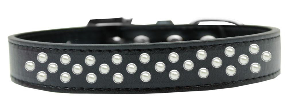 Sprinkles Dog Collar Pearls Size 12 Black