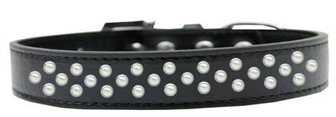 Sprinkles Dog Collar Pearls Size 14 Black