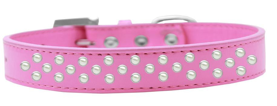 Sprinkles Dog Collar Pearls Size 14 Bright Pink