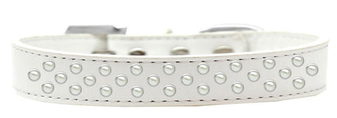 Sprinkles Dog Collar Pearls Size 18 White