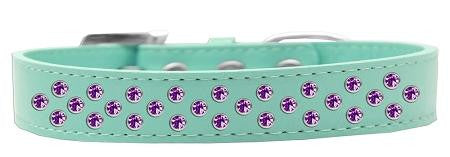 Sprinkles Dog Collar Purple Crystals Size 12 Aqua