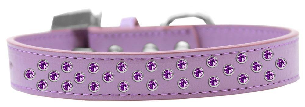 Sprinkles Dog Collar Purple Crystals Size 14 Lavender