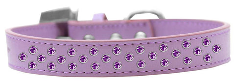 Sprinkles Dog Collar Purple Crystals Size 16 Lavender