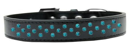 Sprinkles Dog Collar Southwest Turquoise Pearls Size 12 Black