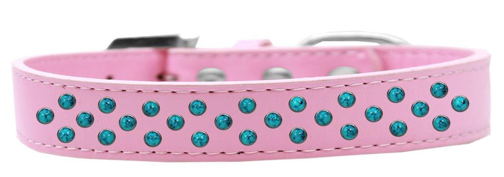 Sprinkles Dog Collar Southwest Turquoise Pearls Size 12 Light Pink