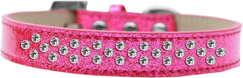 Sprinkles Ice Cream Dog Collar Clear Crystals Size 12 Pink