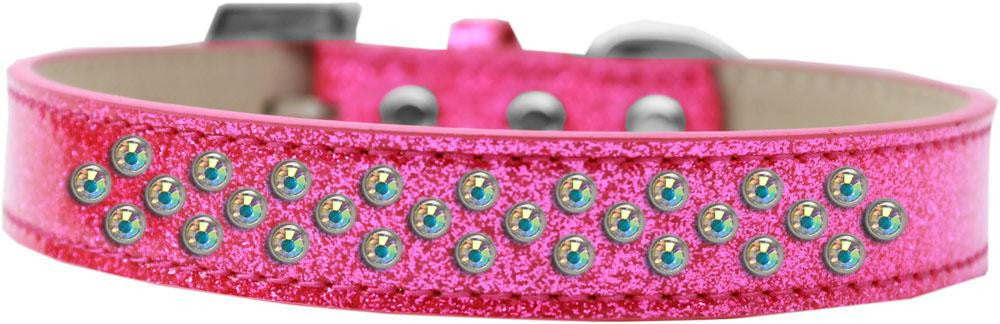 Sprinkles Ice Cream Dog Collar AB Crystals Size 14 Pink