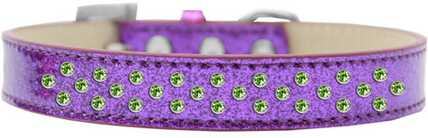 Sprinkles Ice Cream Dog Collar Lime Green Crystals Size 12 Purple