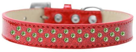 Sprinkles Ice Cream Dog Collar Lime Green Crystals Size 16 Red