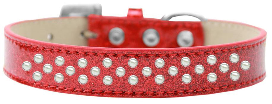 Sprinkles Ice Cream Dog Collar Pearls Size 14 Red