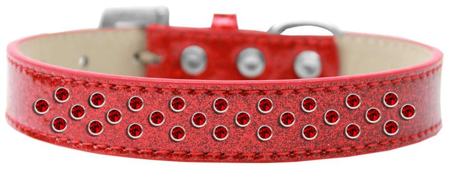 Sprinkles Ice Cream Dog Collar Red Crystals Size 14 Red