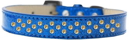 Sprinkles Ice Cream Dog Collar Yellow Crystals Size 12 Blue