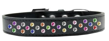 Sprinkles Dog Collar Confetti Crystals Size 20 Black